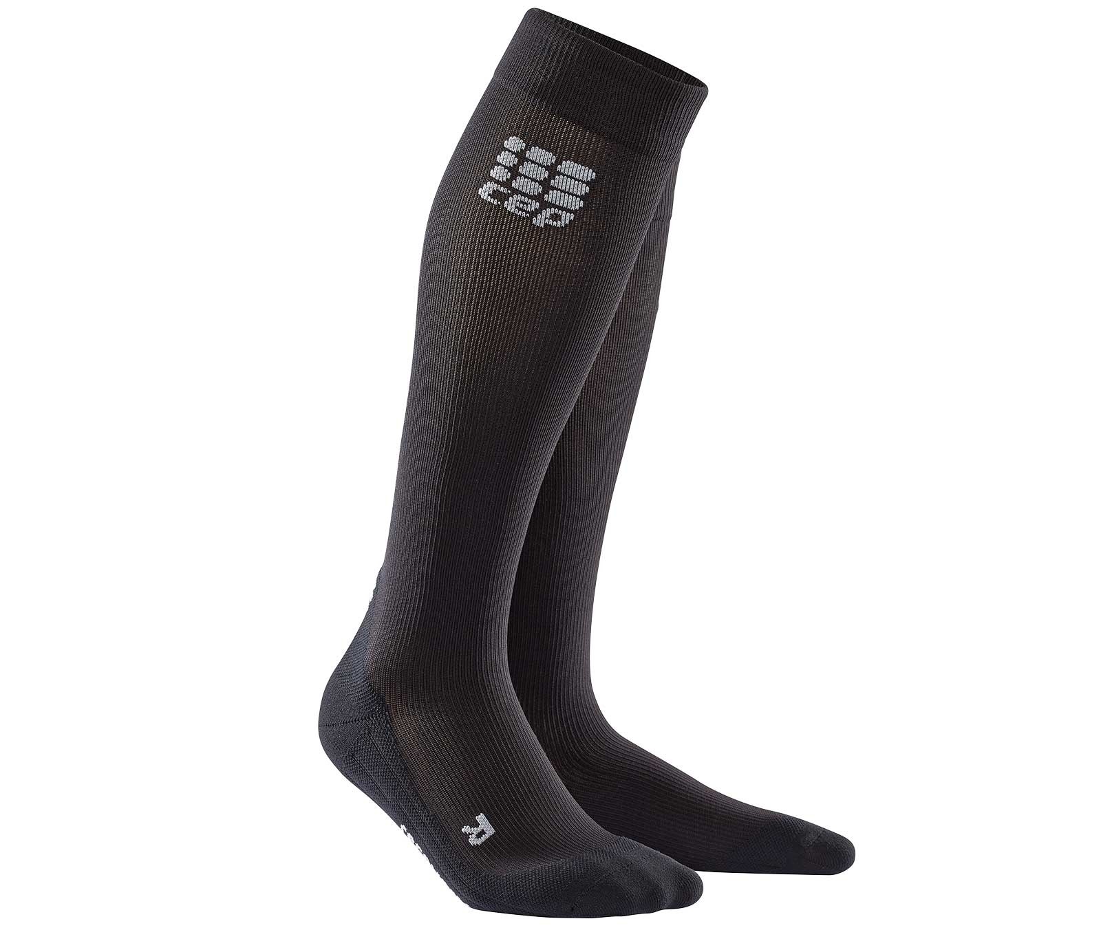 CEP Compression Tall Socks Infrared Recover, Black/Red, Women