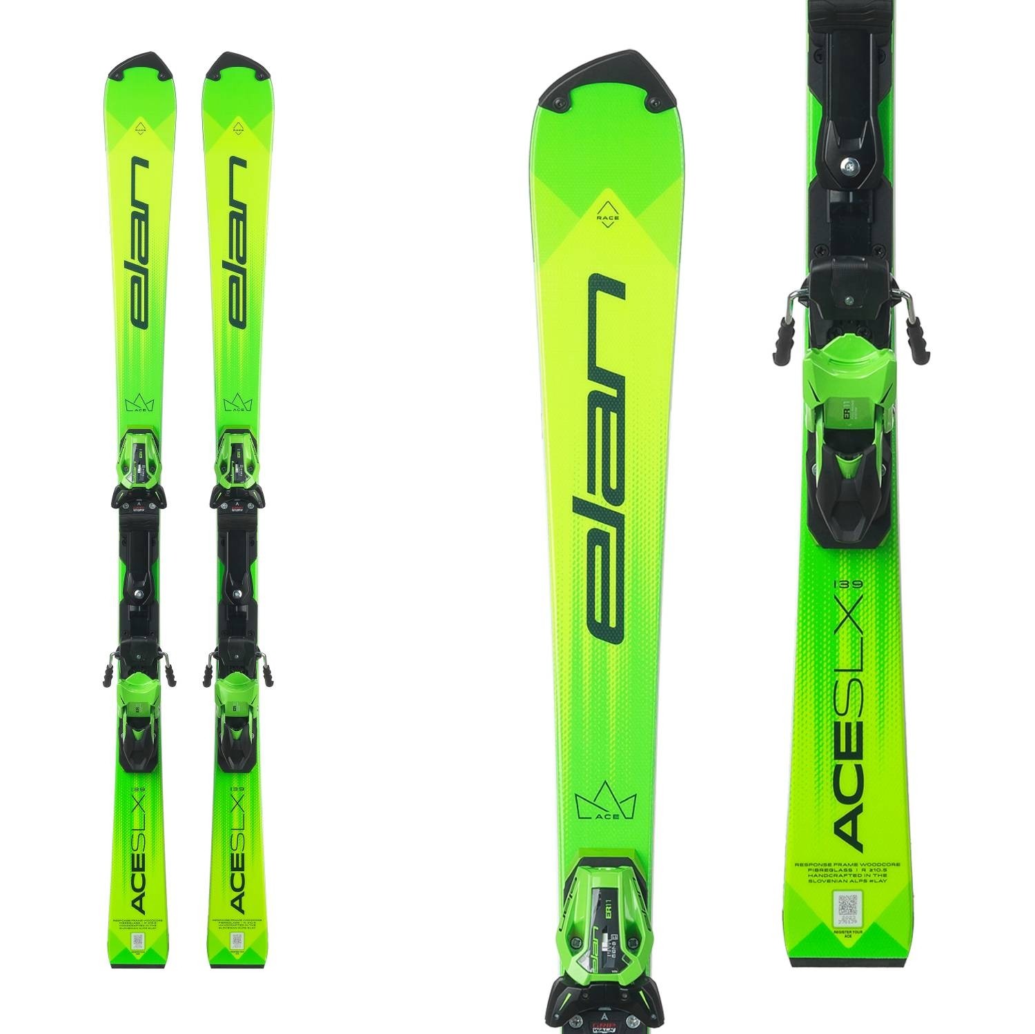 Elan ACE SLX team Plate, junior skis for SL