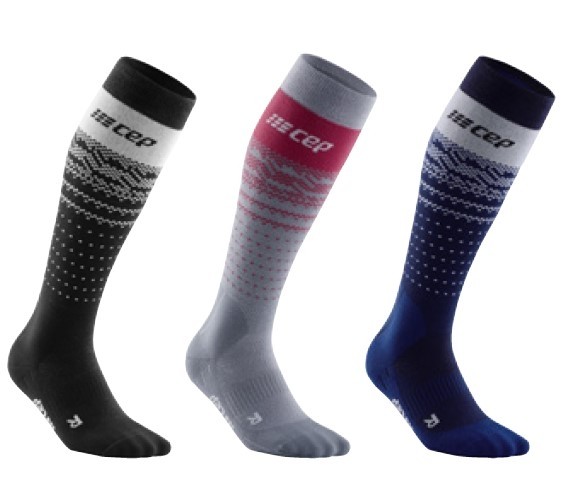 CEP, Ski, Snowfall Compression Socks, Women's