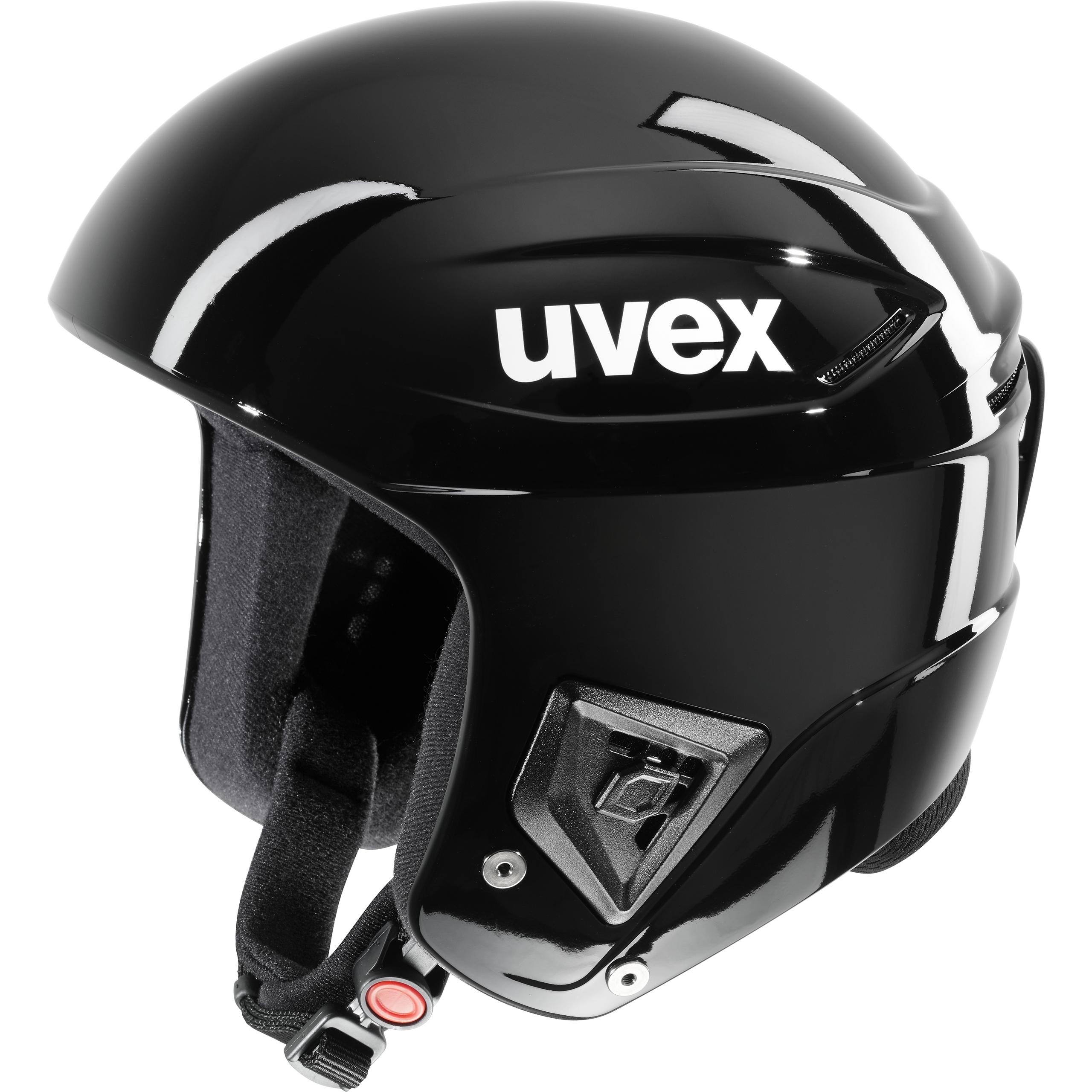 Graan kruising Zachtmoedigheid Uvex race + FIS ski helmet all black