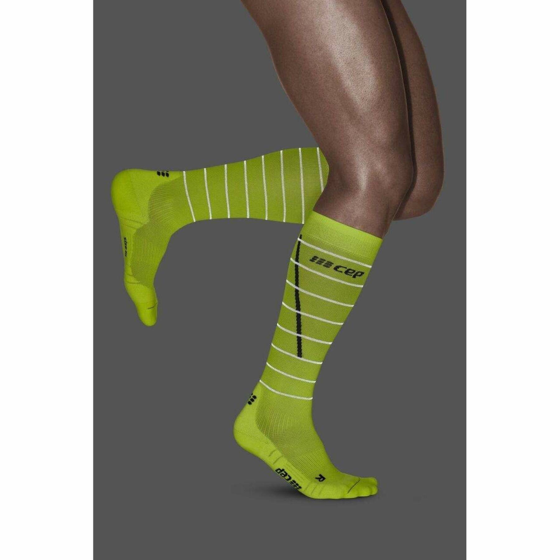 CEP Green Reflective Compression Socks - Compression Stockings