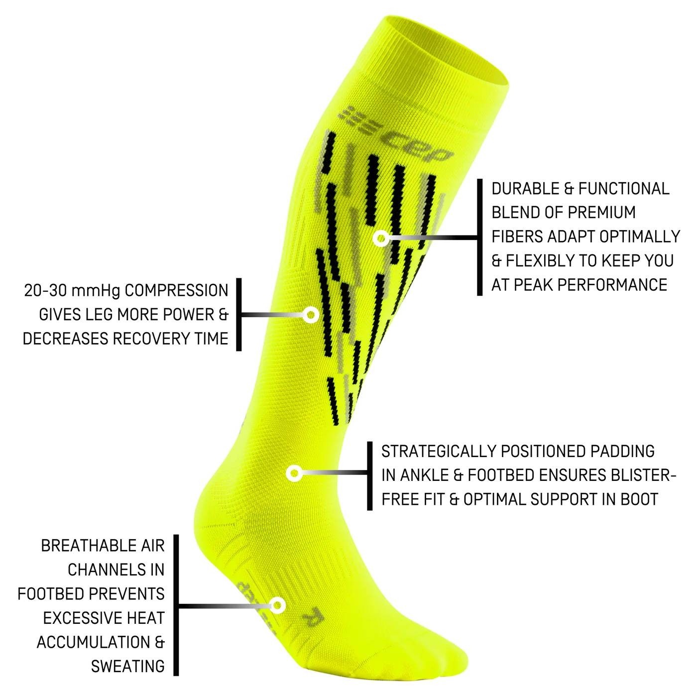 CEP ski thermo compression socks